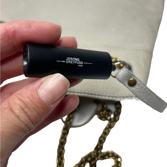 Jerome Dreyfuss | Gary Bucket Bag in Gray Nubuck Leather/Gold - Picture 2 of 13